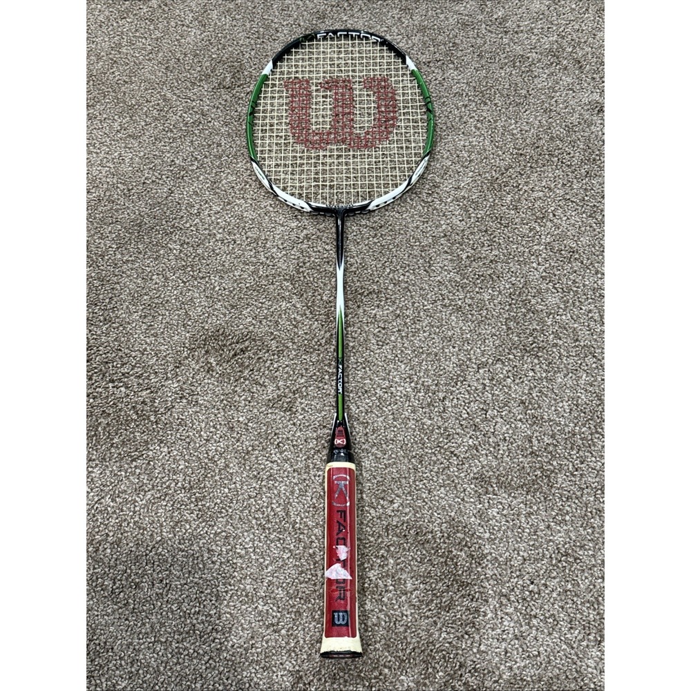Wilson K FACTOR K STRIKE Badminton Racket Green Flexible